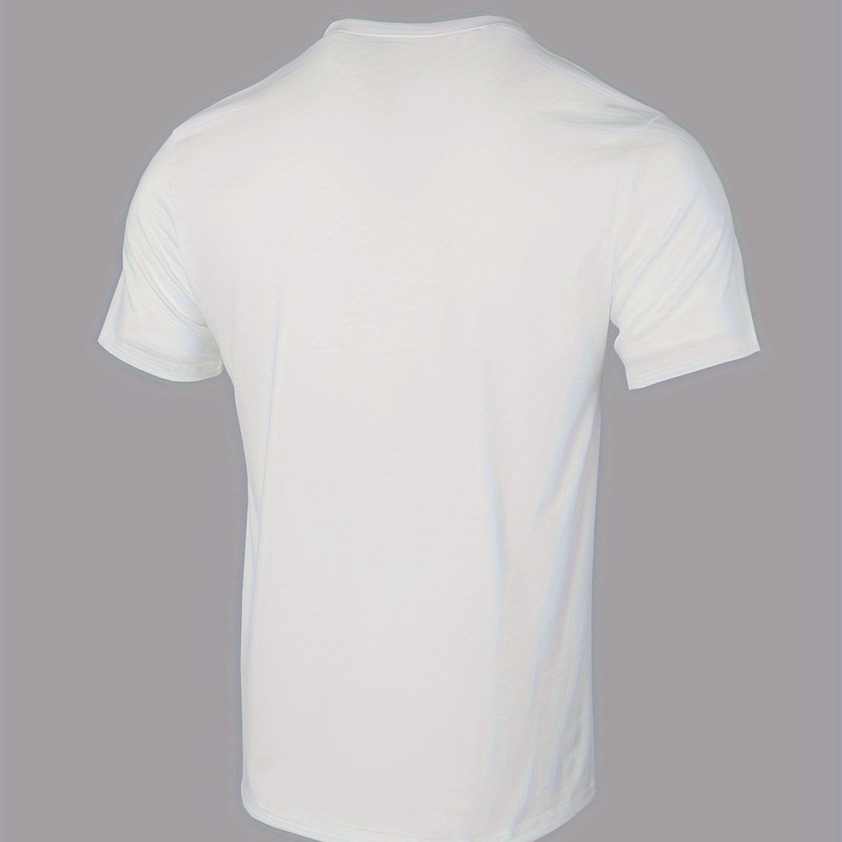 American Style Knitted Muscle T-shirt, Men Elastic V-neck Breathable Sports Short Sleeve Training Top
