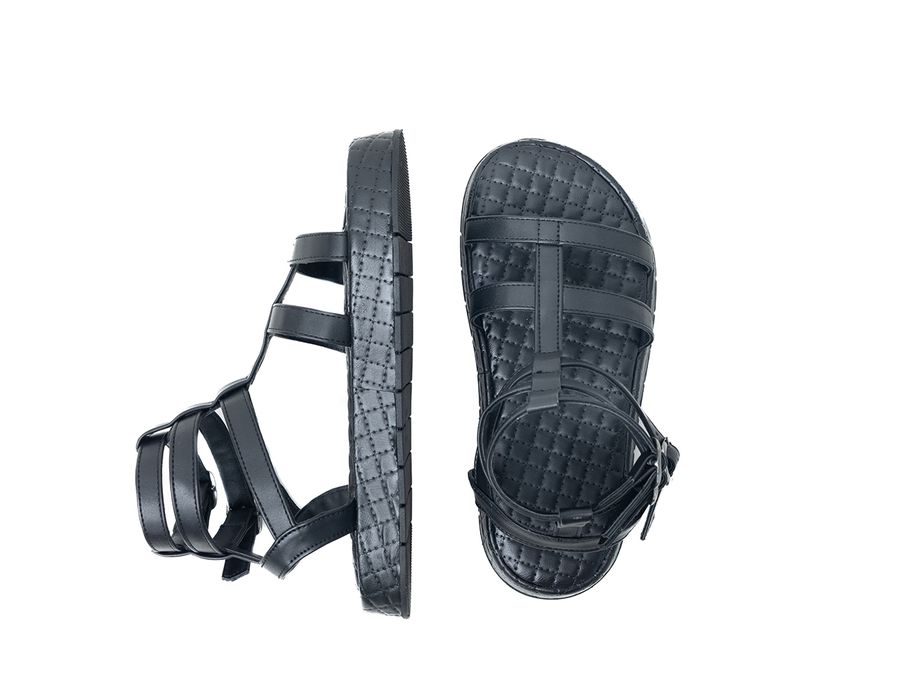 Sandália Flatform Paula Preta | KUENTO SHOES