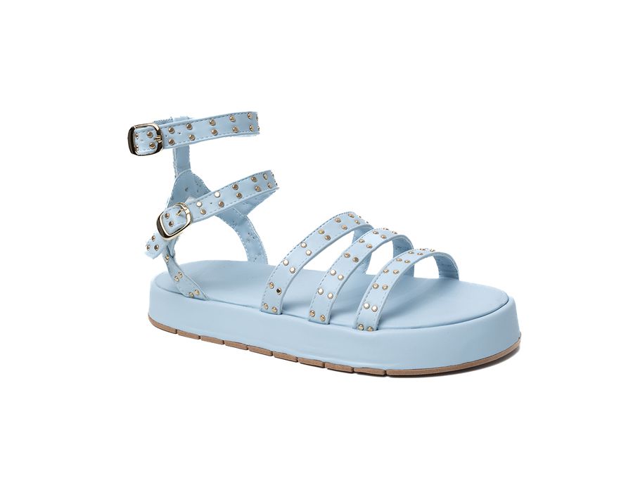 Sandalia Flatform Raquel Azul Bebê | KUENTO SHOES