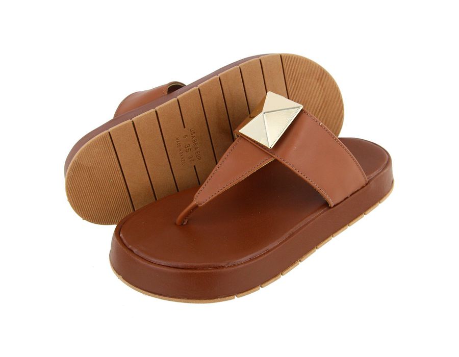 Sandália Flatform Barbara Caramelo | KUENTO SHOES