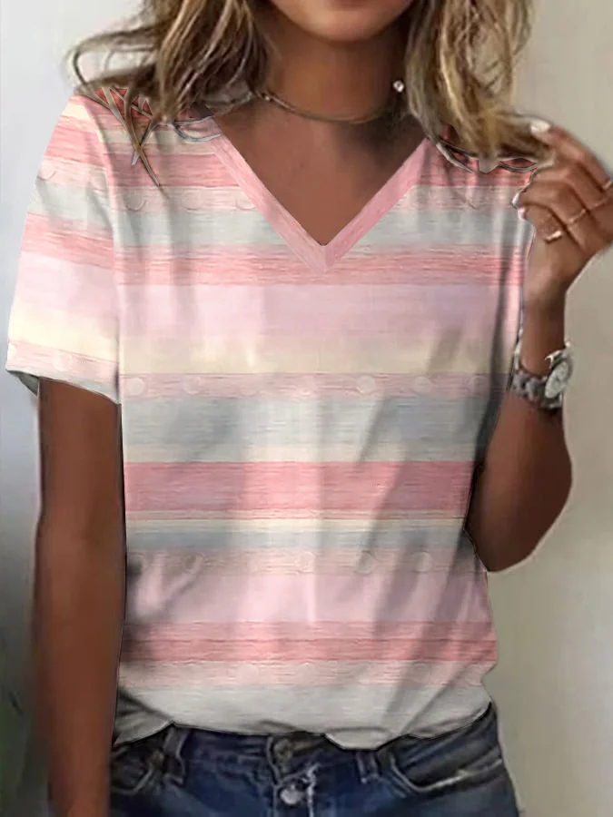 Women'sCasual V-Neck T-Shirt